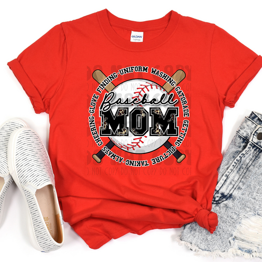 ROUND BASEBALL MOM - DTF TRANSFER