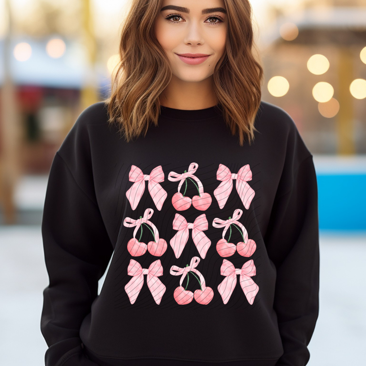 CHERRY COQUETTE BOW - DTF TRANSFER