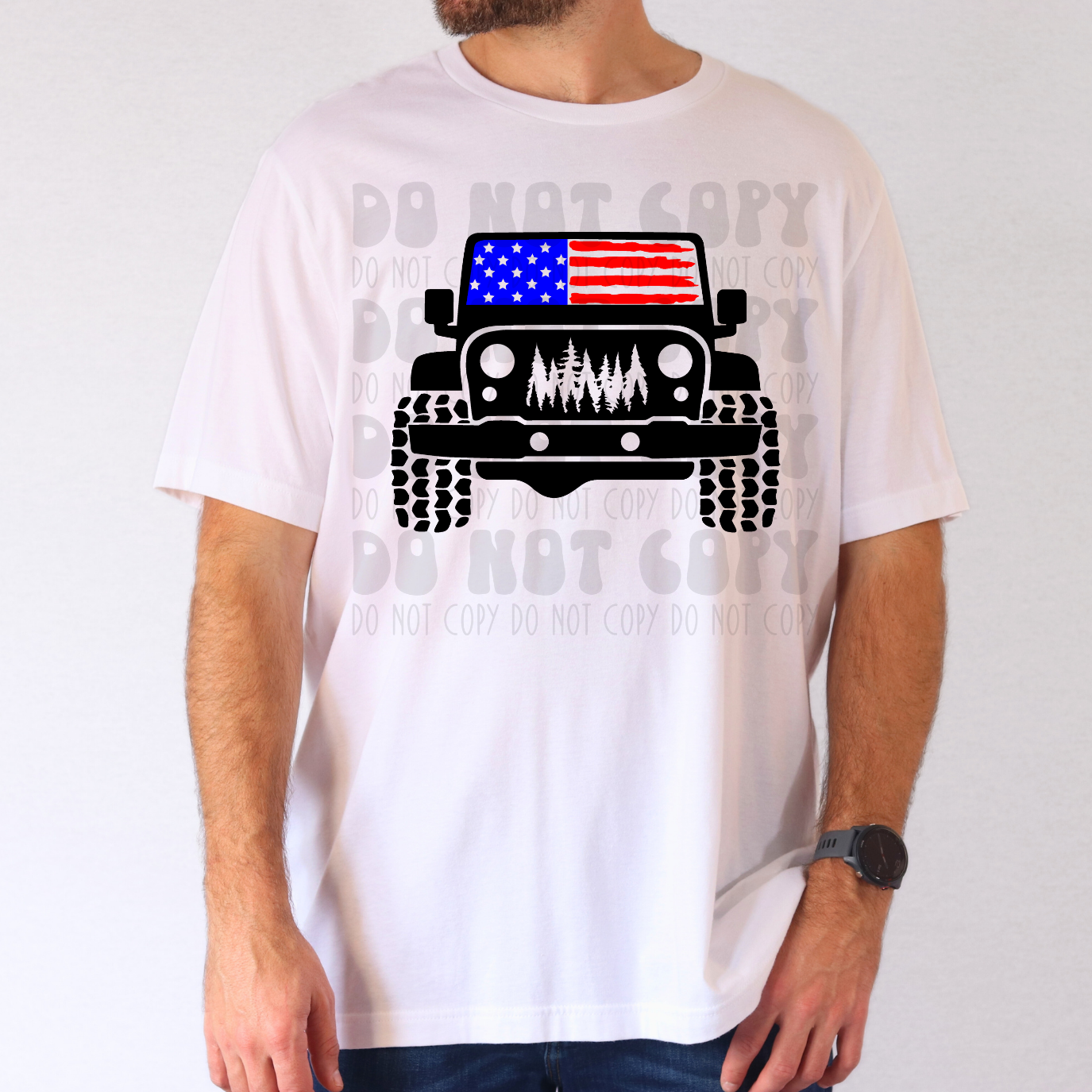 JEEP FLAG ADVENTURE GRILL - DTF TRANSFER