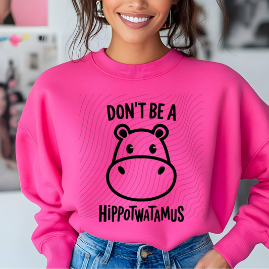 HIPPOTWATAMUS BLACK - DTF TRANSFER