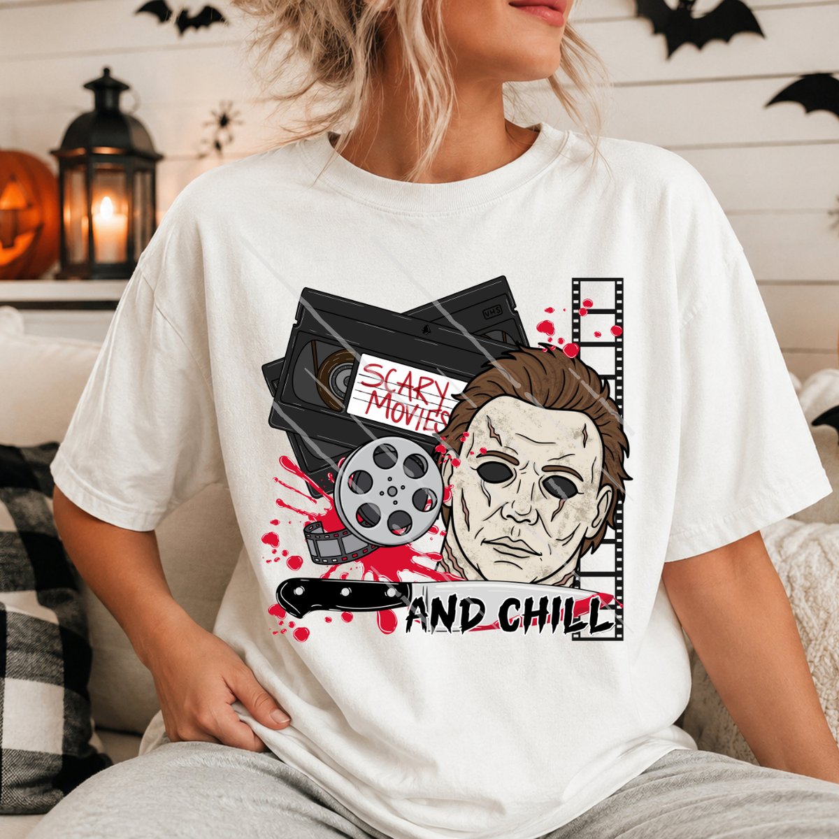 SCARY MOVIE AND CHILL - DTF TRANSFER