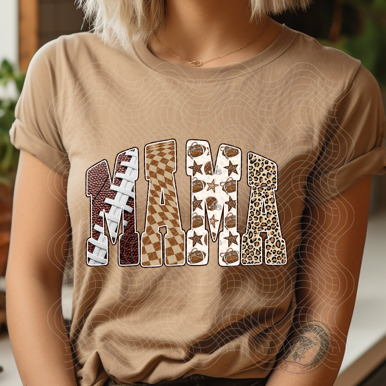 FOOTBALL MAMA SHORT NO DISTRESS - DTF TRANSFER
