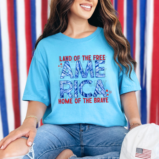 AMERICA TIE DYE - DTF TRANSFER