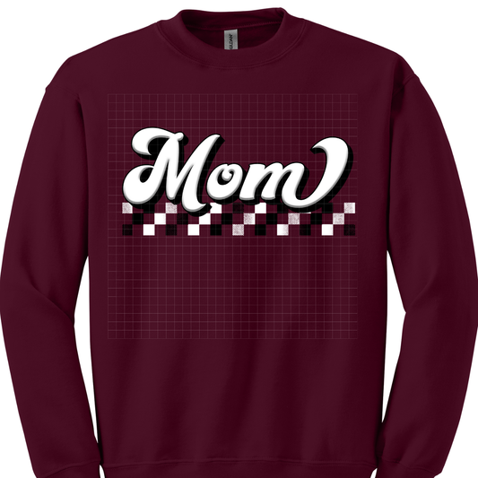 MOM CHECKED BOTTOM - DTF TRANSFER