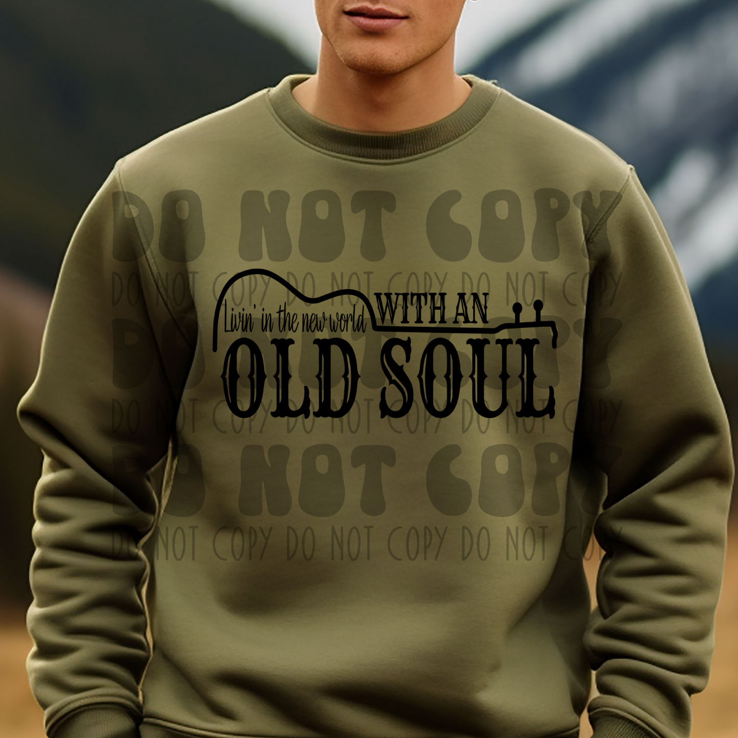 OLD SOUL GUITAR - DTF TRANSFER
