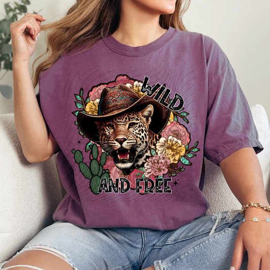 WILD & FREE LEOPARD - DTF TRANSFER