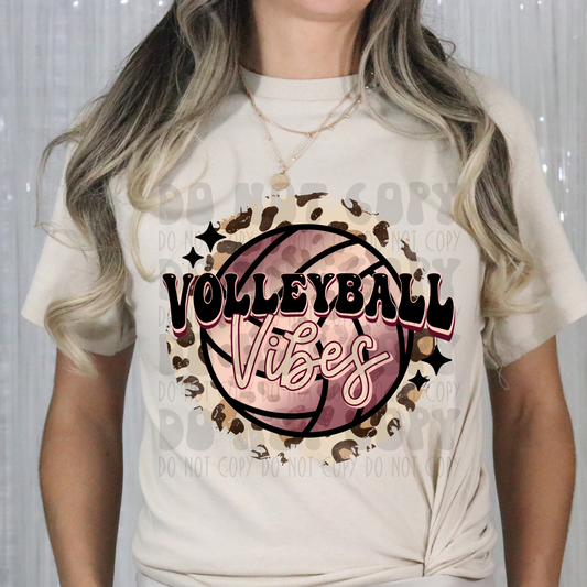 VOLLEYBALL TAN LEOPARD - DTF TRANSFER