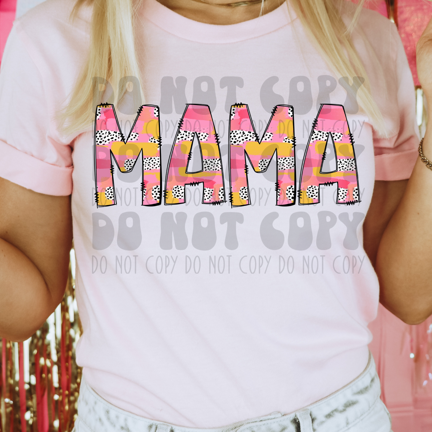 PINK/POLKA DOT MAMA - DTF TRANSFER