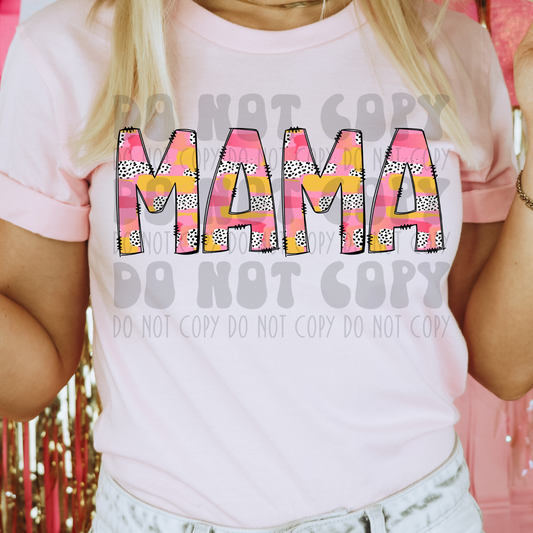 PINK/POLKA DOT MAMA - DTF TRANSFER