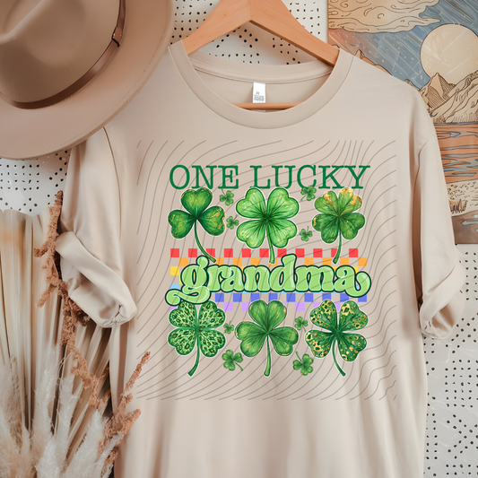 ONE LUCKY GRANDMA - DTF TRANSFER