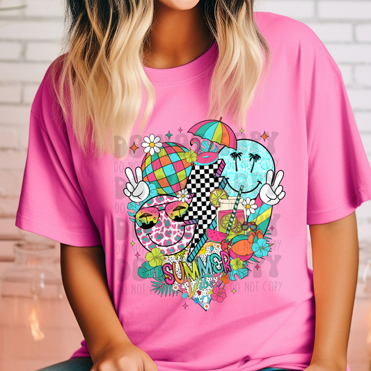 SUMMER VIBES COLLAGE BRIGHT - DTF TRANSFER