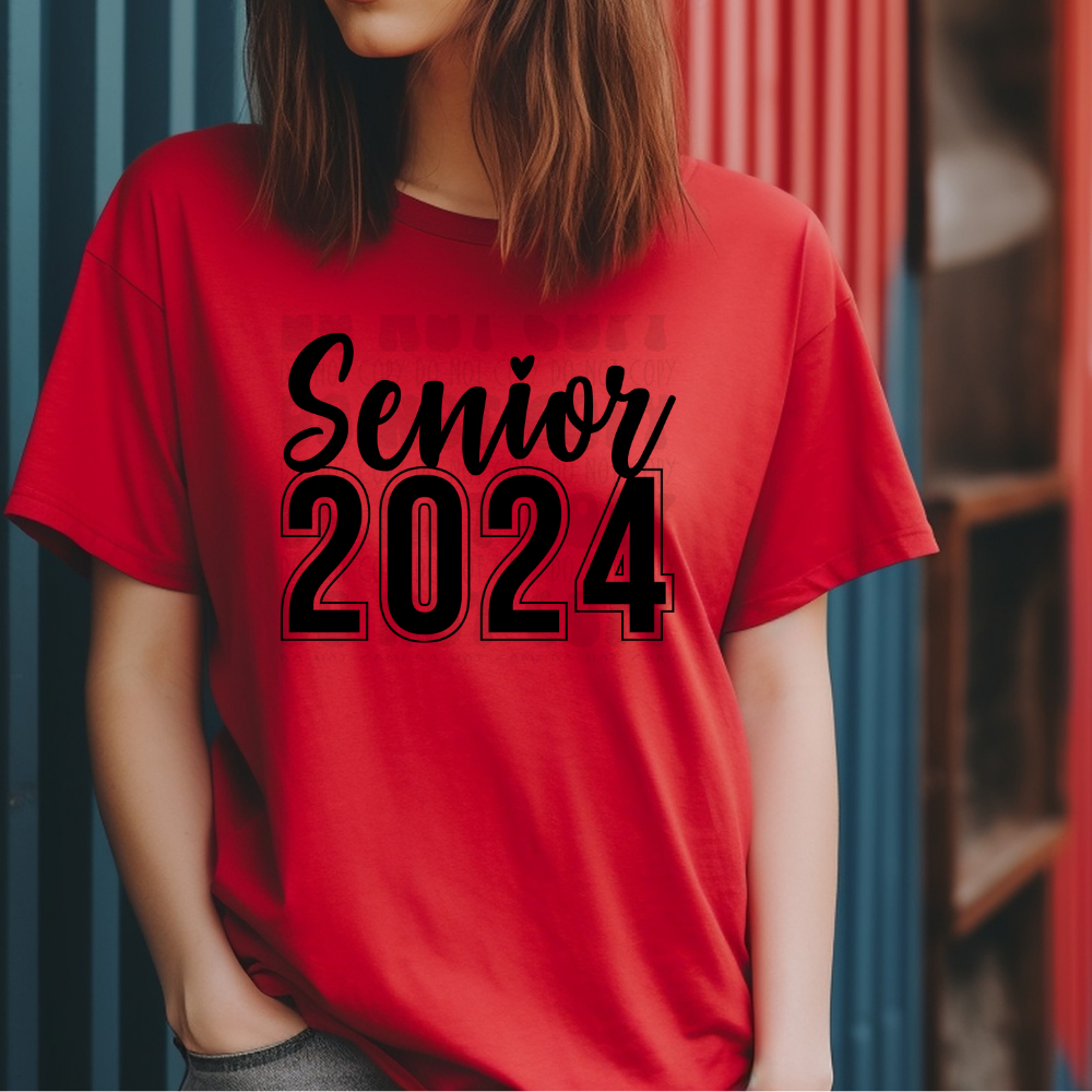 SENIOR 2024 BLK - DTF TRANSFER