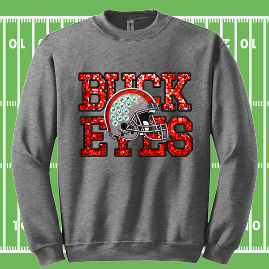 BUCK EYE FAUX EMBROIDERY & SEQUINS - DTF TRANSFER