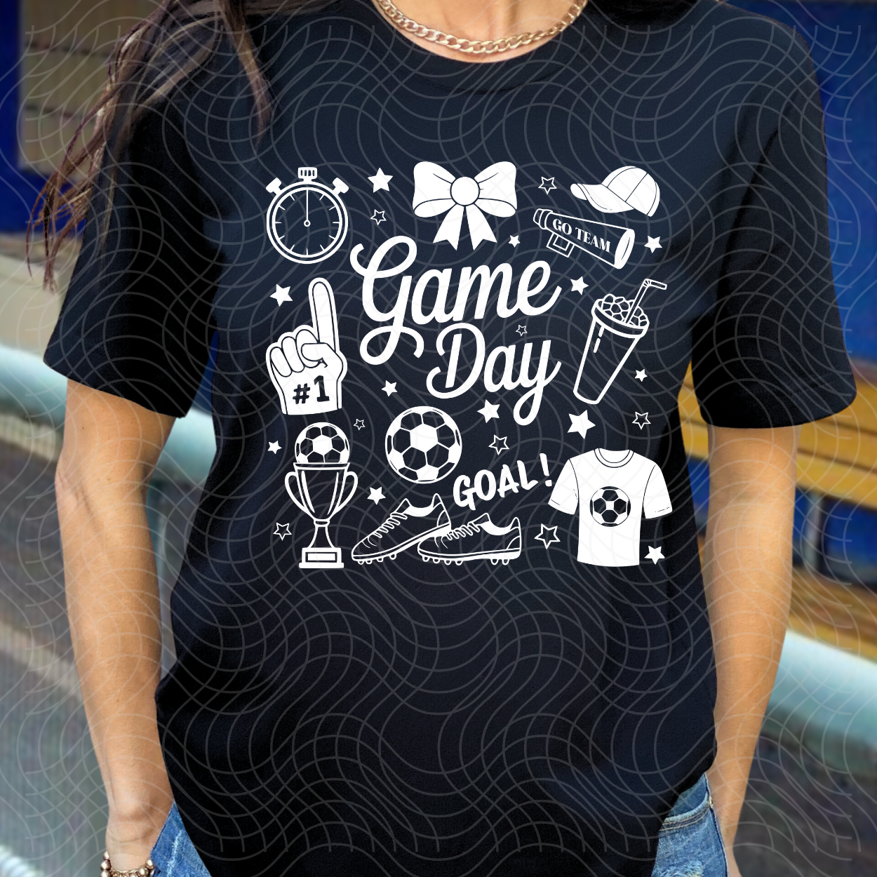 SOCCER GAME DAY WHITE COLLAGE - DTF TRANSFER
