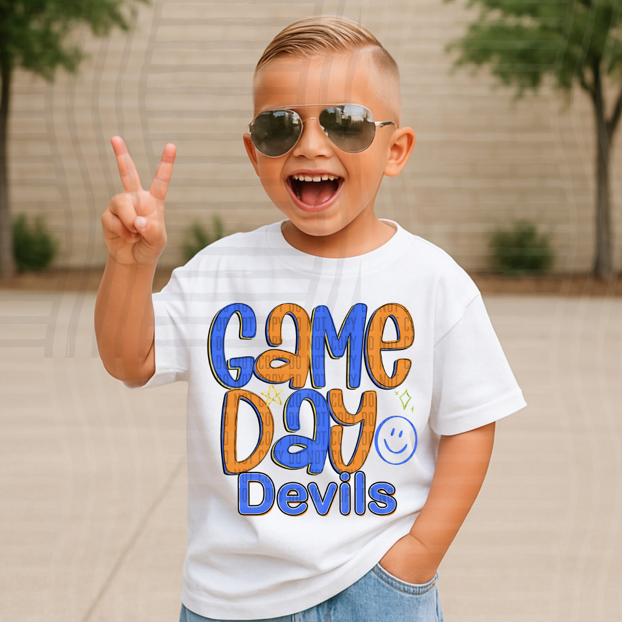 GAME DAY BLUE- DEVILS- DTF TRANSFER