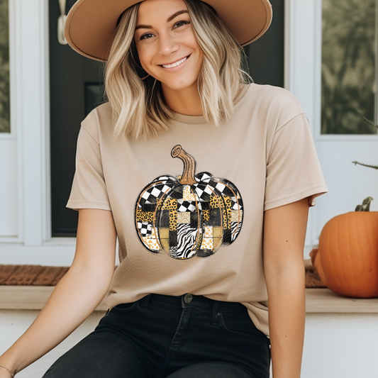 BLK PATTERN PUMPKIN - DTF TRANSFER