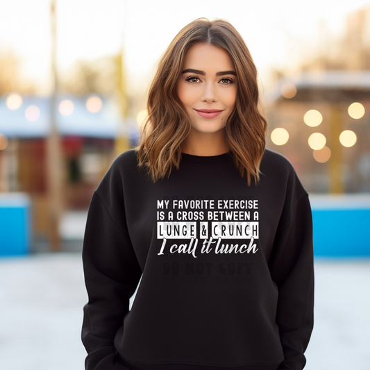 LUNGE & CRUNCH WHITE - DTF TRANSFER