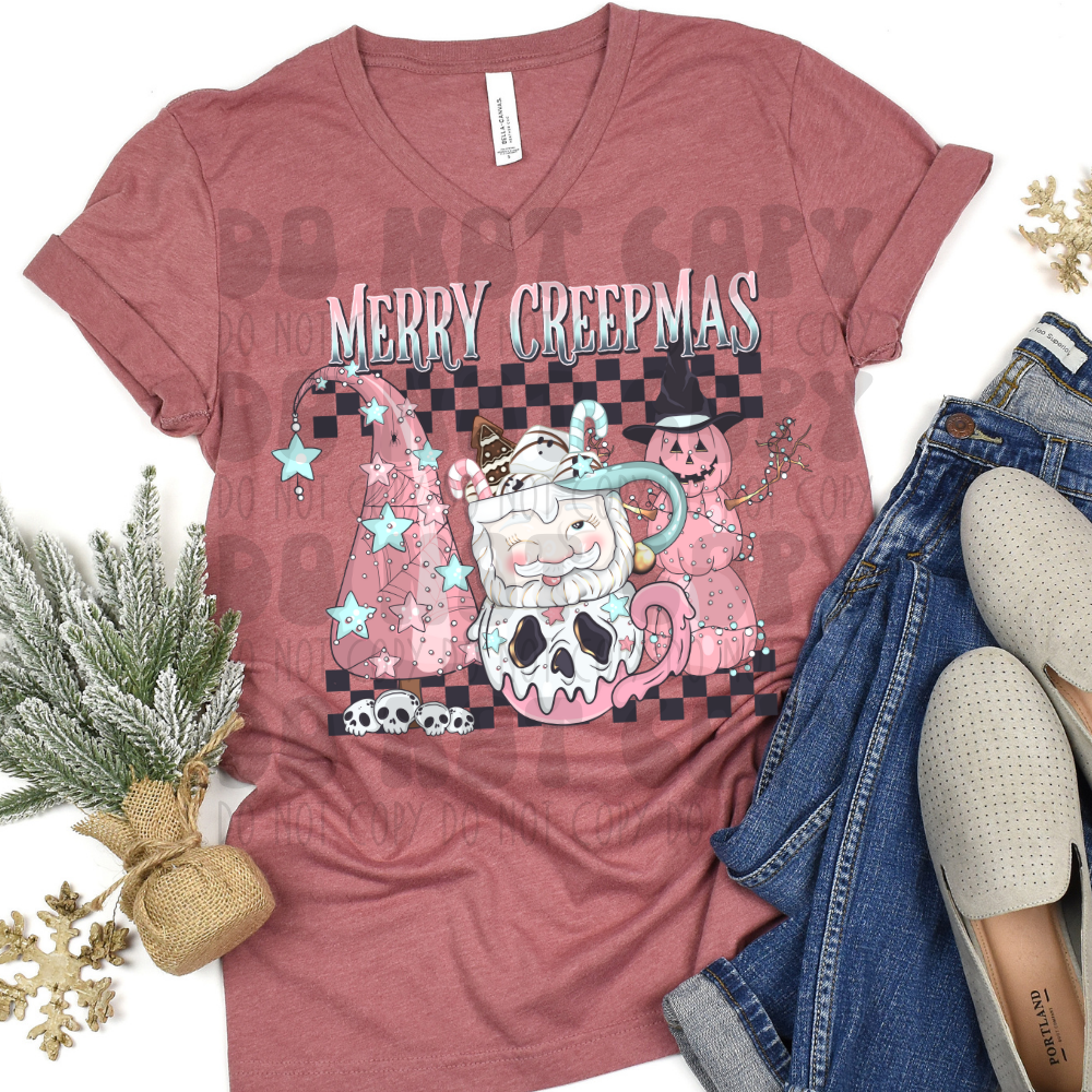 MERRY CREEPMAS PINK - DTF TRANSFER