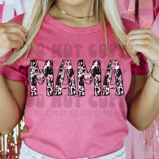 PINK/COW PRINT MAMA - DTF TRANSFER