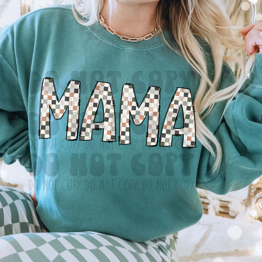 CHECKERED MAMA - DTF TRANSFER