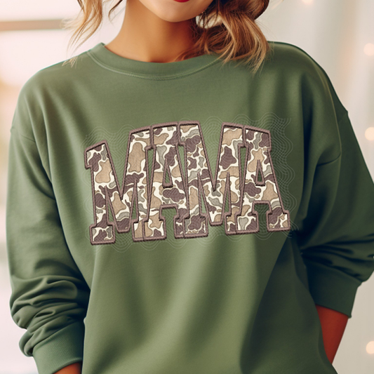 MAMA CAMO VARSITY - DTF TRANSFER