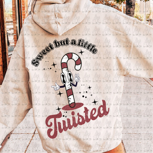 SWEET BUT A LITTLE TWISTED - DISTRESSED - DTF TRANSFER