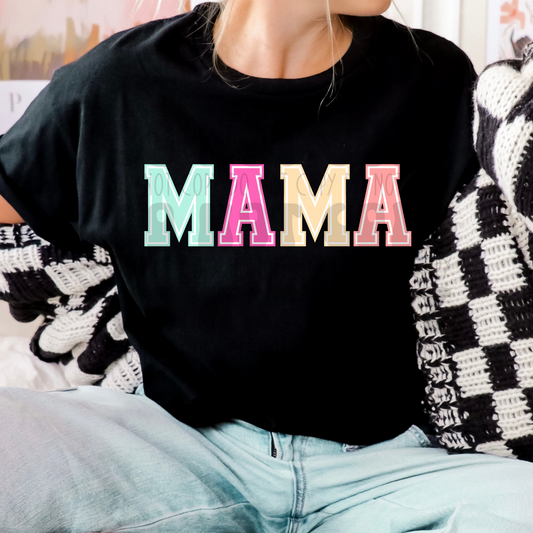MAMA VARSITY COLORED - DTF TRANSFER