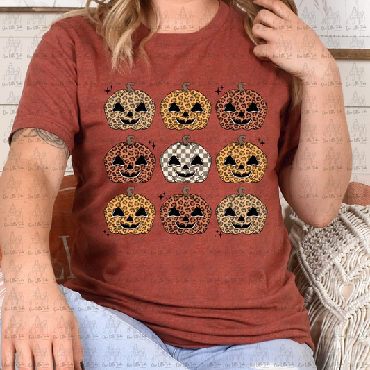LEOPARD PUMPKINS - NO GRUNGE - DTF TRANSFER