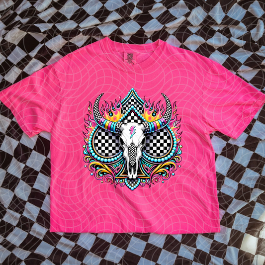 CHECKERED SKULL - DTF TRANSFER