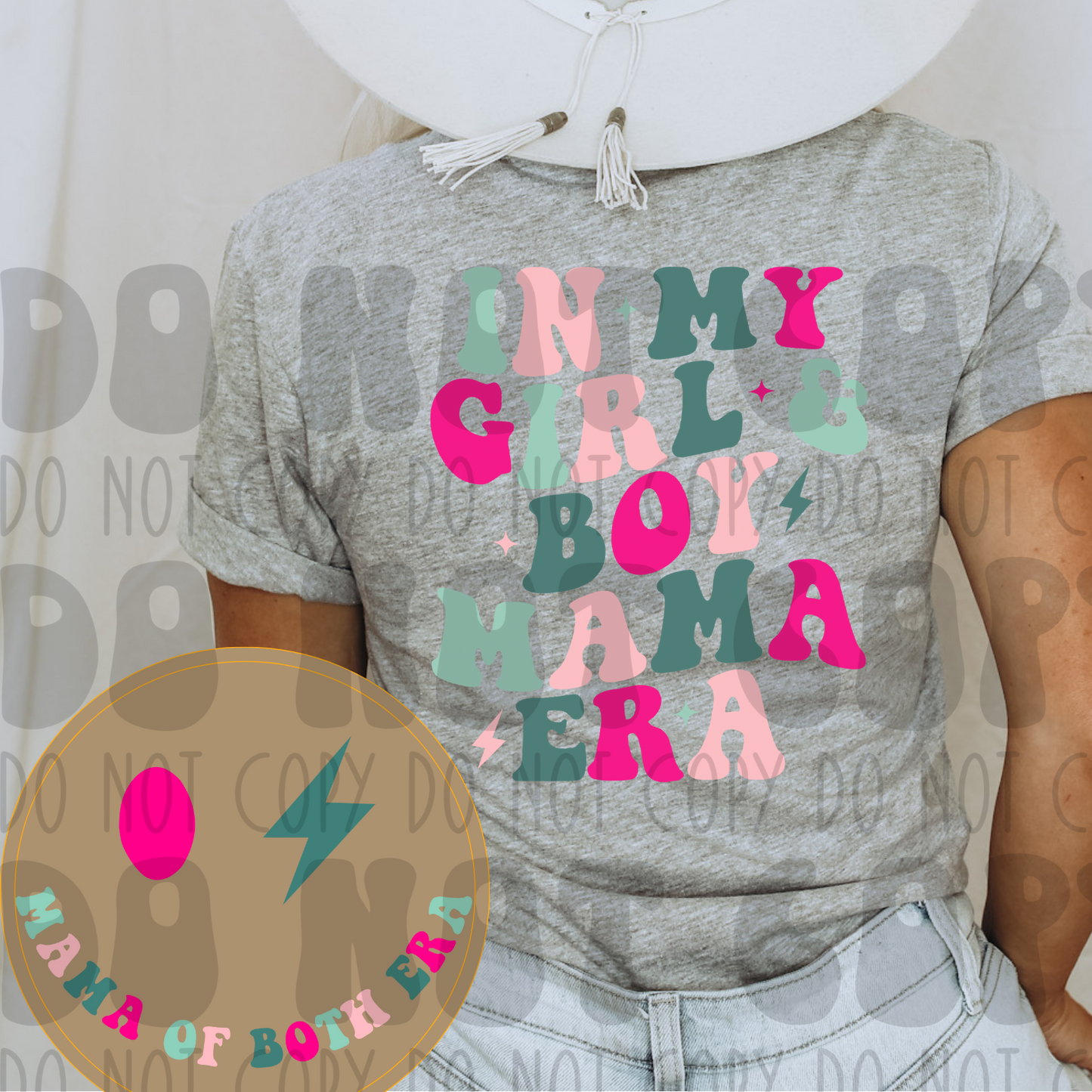 GIRL & BOY MAMA ERA W/POCKET - DTF TRANSFER