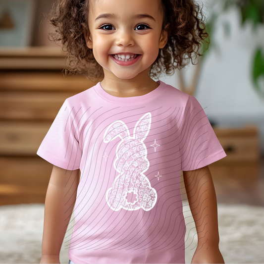 WHITE LACE BUNNY - DTF TRANSFER