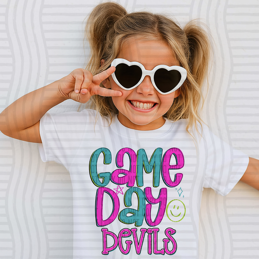 GAME DAY PINK- DEVILS- DTF TRANSFER