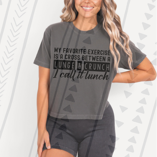 LUNGE & CRUNCH BLK - DTF TRANSFER