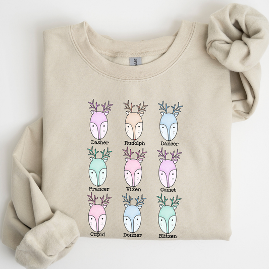 PASTEL REINDEER - DTF TRANSFER