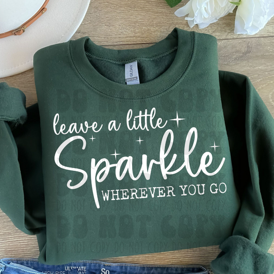LEAVE A LITTLE SPARKLE - WHT - DTF TRANSFER