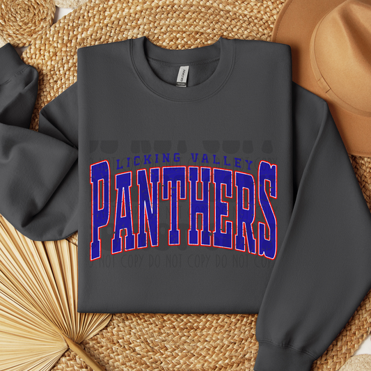 LICKING VALLEY PANTHERS DISTRESSED - DTF TRANSFER