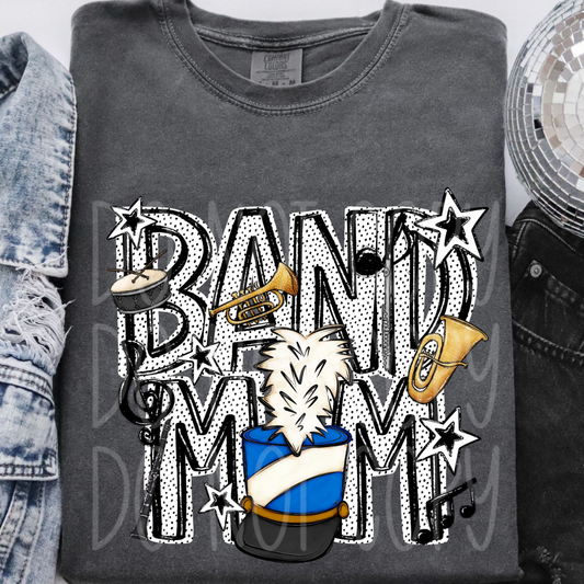 BAND MOM, BLUE - DTF TRANSFER