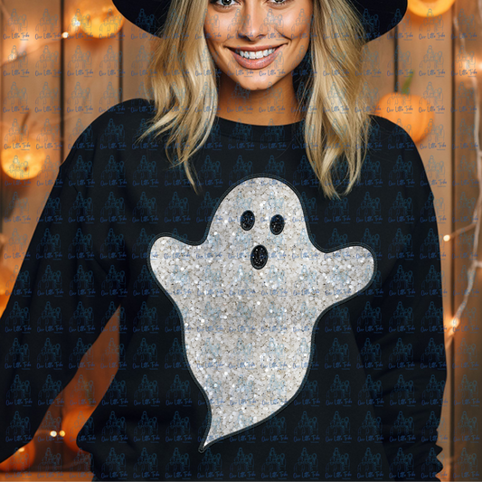 GHOST - FAUX SEQUINS  - DTF TRANSFER