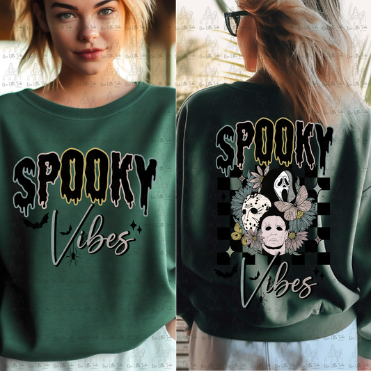 SPOOKY VIBES FRONT & BACK - NO GRUNGE - DTF TRANSFER
