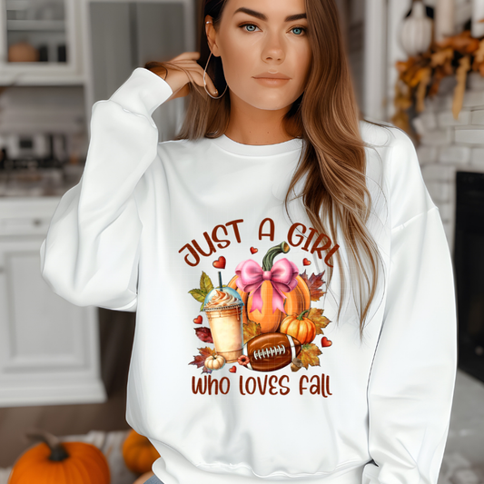 JUST A GIRL WHO LOVES FALL - DTF TRANSFER