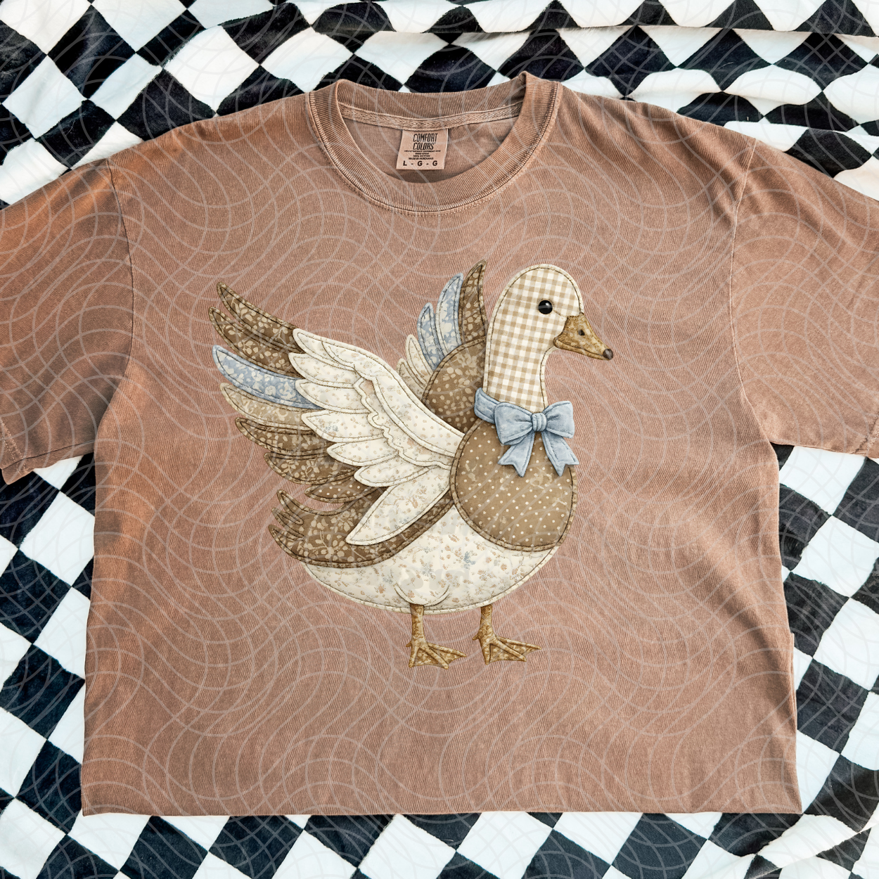 BROWN PLAID GOOSE - DTF TRANSFER