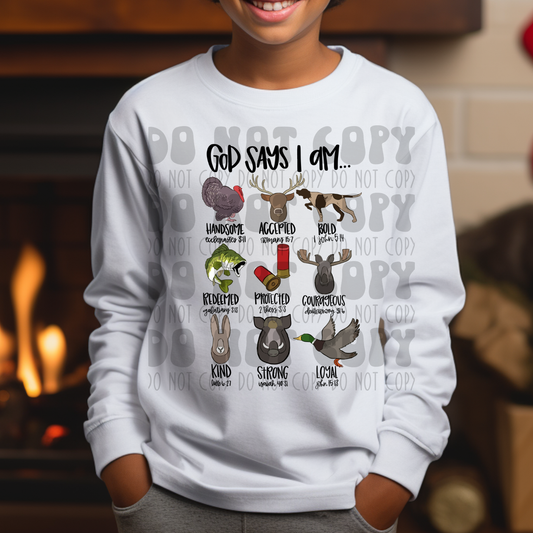 GOD SAYS I AM... HUNTING EDITION - DTF TRANSFER