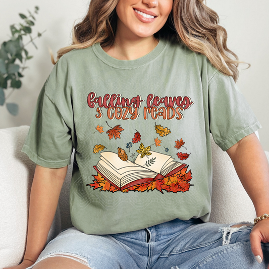 FALLING LEAVES & COZY READS - DTF TRANSFER