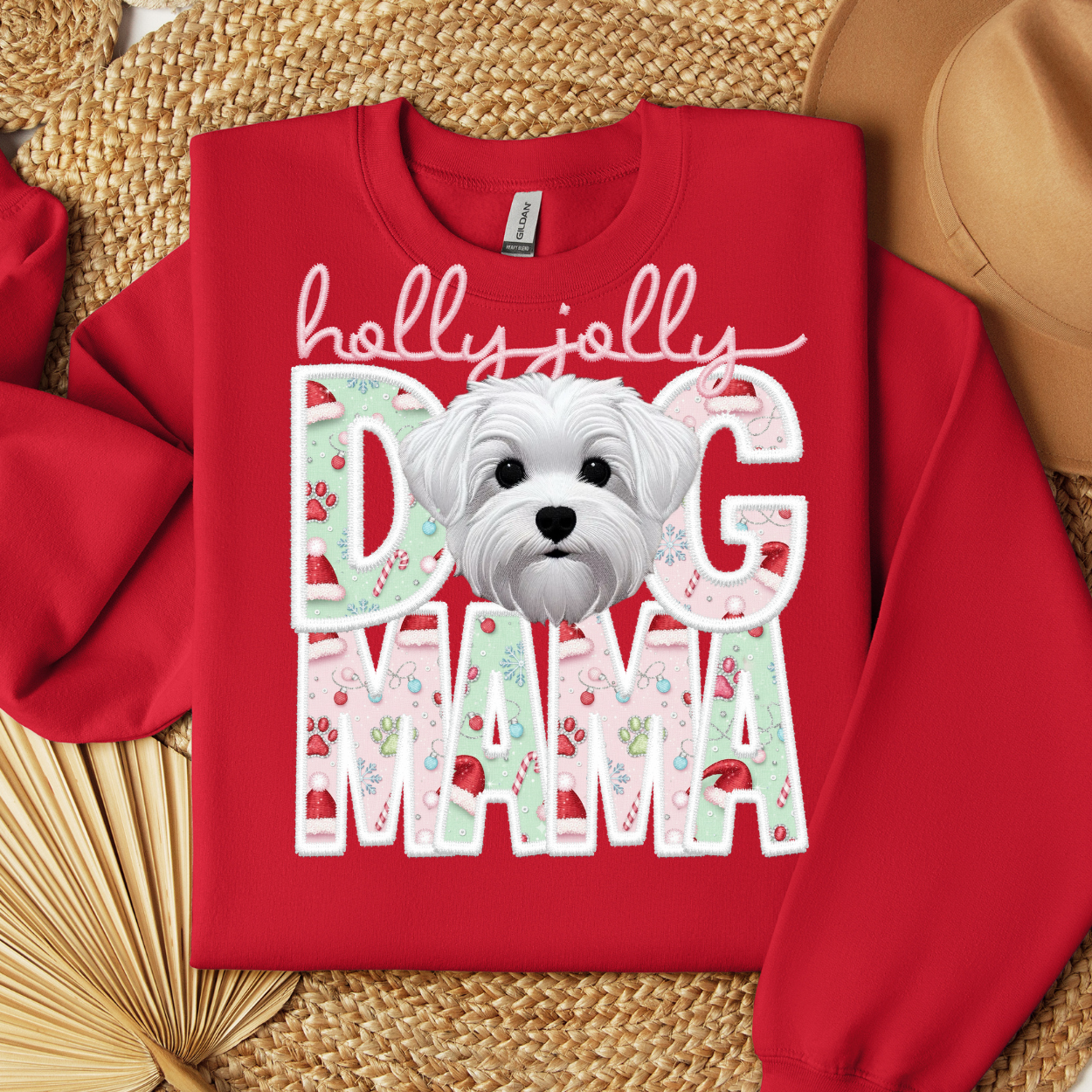 HOLLY JOLLY DOG MAMA - DTF TRANSFER