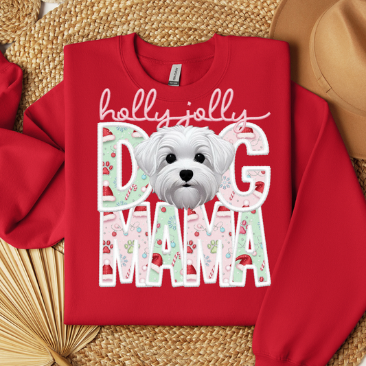 HOLLY JOLLY DOG MAMA - DTF TRANSFER