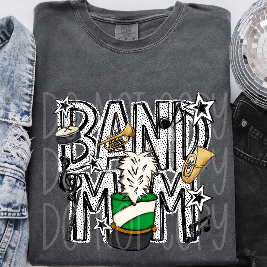 BAND MOM, GREEN - DTF TRANSFER