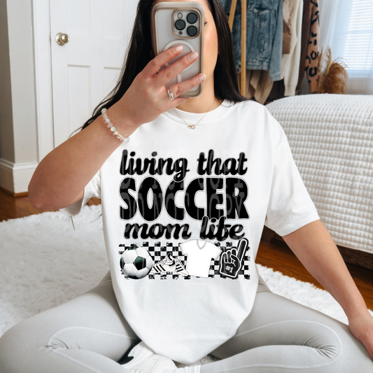 SOCCER MOM LIFE BLACK - DTF TRANSFER