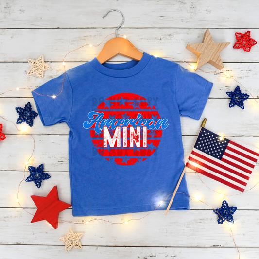 AMERICAN MINI RED CIRCLE - DTF TRANSFER