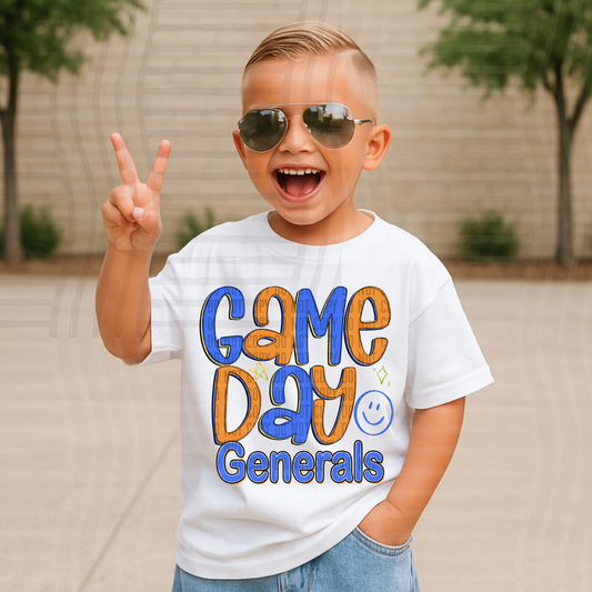 GAME DAY BLUE- GENERALS- DTF TRANSFER
