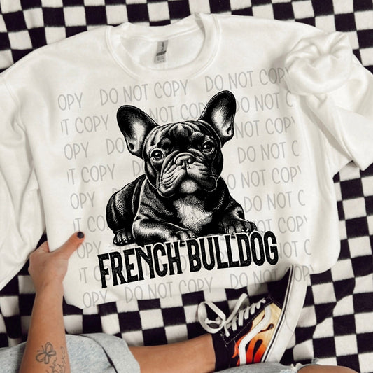 FRENCH BULLDOG DOG - DTF TRANSFER